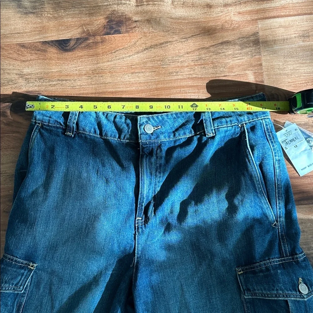 NWT Ralph Lauren LRL Haze Wash Size 12 Wide Leg Cargo